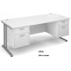 Maestro Cantilever Straight Desk with 2 Pedestals